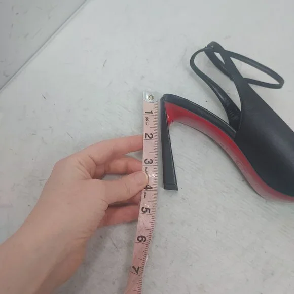 Christian Louboutin Black Strappy Condora Leather Pump - Picture 12 of 12